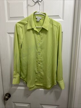 RACHEL Rachel Roy Men's Lime Green Dress Shirt